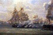 Louis-Philippe Crepin Fight of the Poursuivante against the British ship Hercules USA oil painting artist